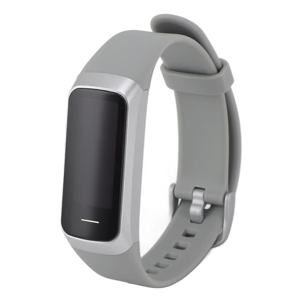 Smart armbånd, silikon, HD berøringsskjerm, søvnovervåking, sportsmoduser, vanntett, sølv
