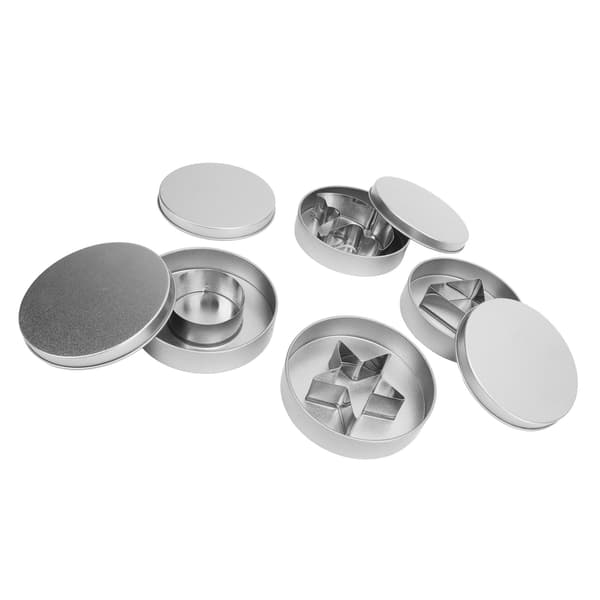 Sæt med 4 kageforme i rustfrit stål til bagning og fester med geometriske former