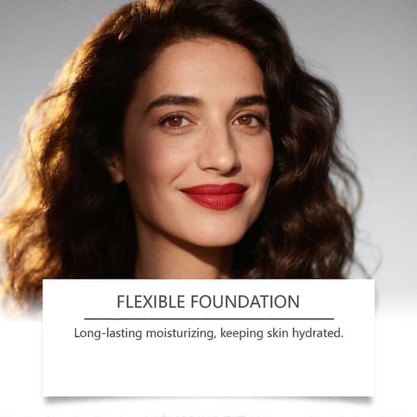 Glow Foundation, återfuktande formula & medium täckning, vattentät, långvarig, lätt flytande