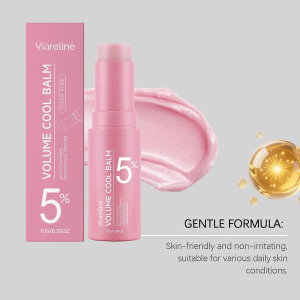 Pink Collagen Plumping Multi-Effect Læbepomade, 5% PDRN Plumping og Kølende Læbepomade Stick, velegnet til læber, ansigt og hals. 2