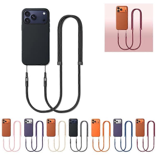 Justerbar crossbody-stropp for iPhone 17 Pro Max