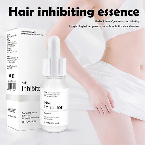 flaskor med serum för att hämma ansiktshårväxt, skonsamt reparerande serum för att hämma hårväxt.