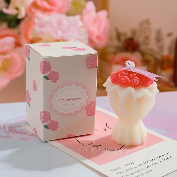 Håndlavet Kreativ Buket Duftlys Valentinsdag Bryllup og Fest Dekorative Genstande Aromaterapi Lys Gaver