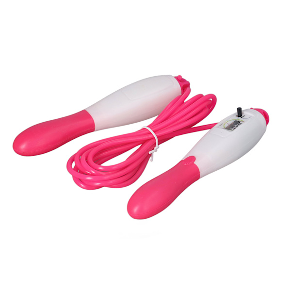 Justerbart tellbart PVC hoppetau for voksne og studenter - Rosa