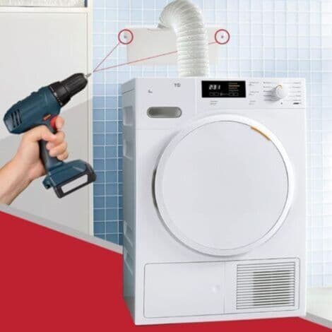 Universelt kondensatorsett for tørketrommelventilasjon med 3 adaptere (1,2 m)