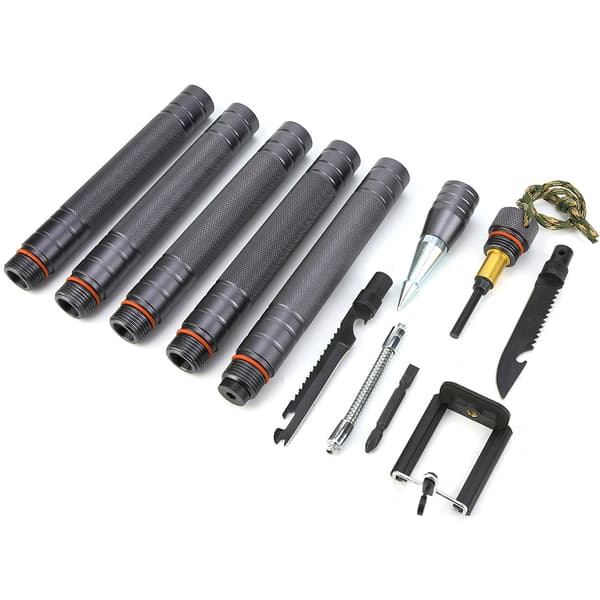 Multifunktionel selvforsvarsstav til camping, trekking og nødsituationer - aluminium-magnesium materiale