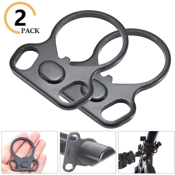 st Dual Loop Ambidextrous End Plate Chain Adapter Vapentillbehör Svart Järn