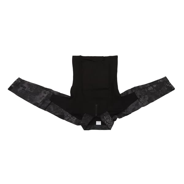 Unisex Långärmad Stridsskjorta med Dragkedja, Armbågsskydd och Axelväskor, XL Pythonmönster, Svart