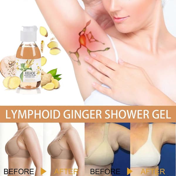Eelhoe slankende showergel med ingefær og lymfesystem - renser huden