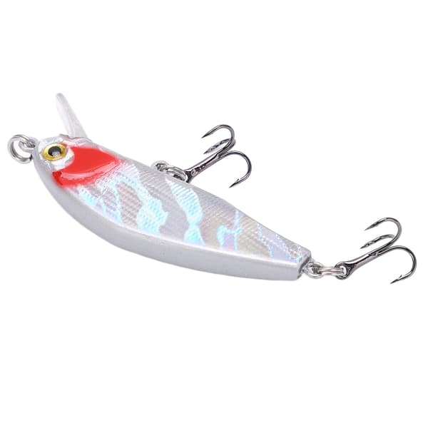 Fiskedrag med krok, explosiv färg, 5 cm, för sötvatten och saltvatten, Mini Swimbaits ABS