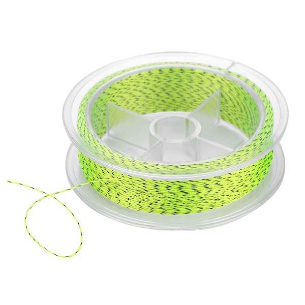 Tilspidset forfang flueline 50m holdbar nylon 20lb gul og sort