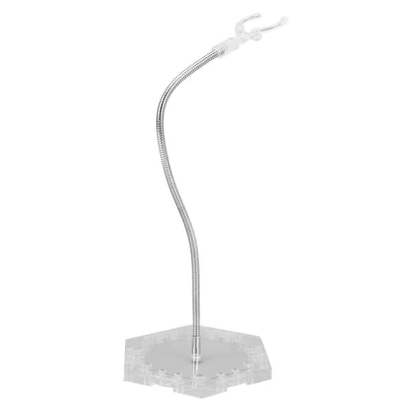 Stabil ABS rustfrit stål actionfigur base til 6-tommer gennemsigtige figurer - Displaystander