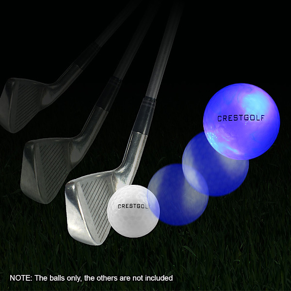 6 stk. lyse LED-golfbolde til brug dag og nat