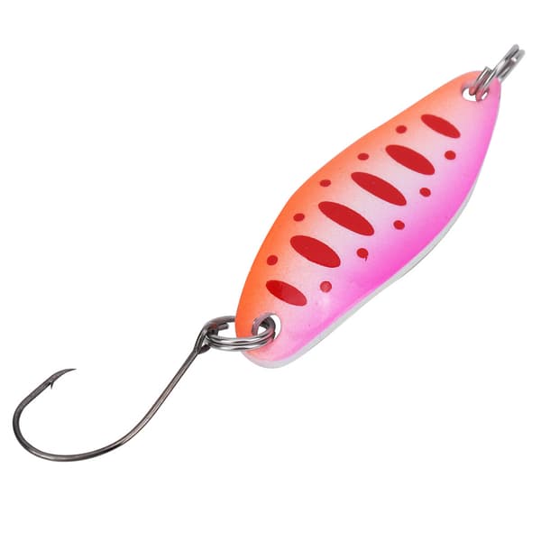 Blinker Öringdrag 3.5g 3.4cm Orange Rosa Prick Reflekterande Paljetter Fiske