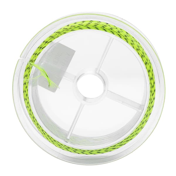 Tilspidset forfang flueline 50m holdbar nylon 20lb gul og sort