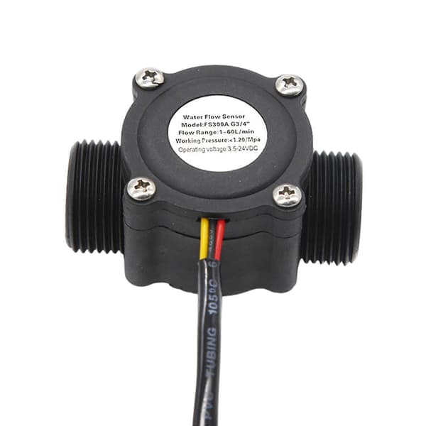 3/4-tommer Hall-effekt væskevandstrømssensor, flowmåler, vandstrømssensor, 3.5V-24V, 2-60 liter/minut
