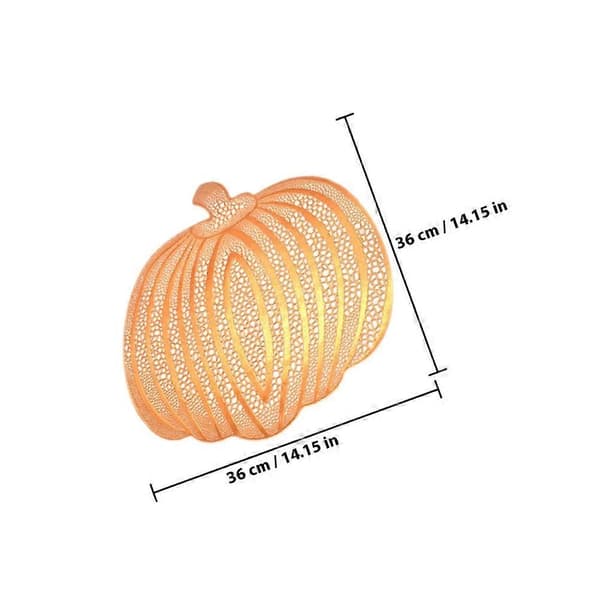 Høstdekkebrikke Thanksgiving Gresskar Varmebestandig 6 stk. Utstanset PVC