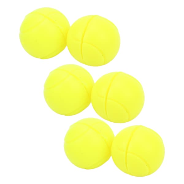 6 silikone vibrationsdæmpere til tennisketchere, boldform, fluorescerende gul