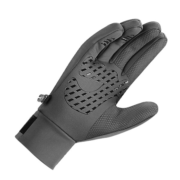 Varme vinterhandsker med taktisk mesh, vindtæt polyester, separate fingre, grå