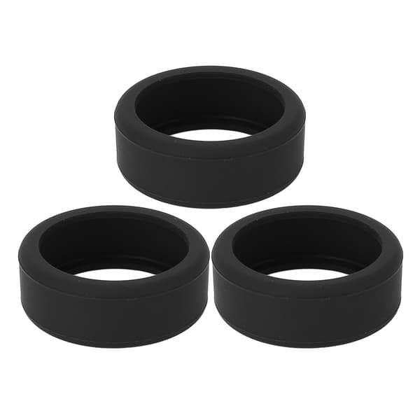 3 STK Silikone Ring Cover til Smart Ring, Ridsefast, Hudvenlig, Størrelse S, Sort