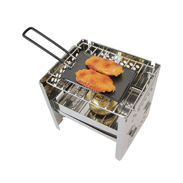 Mini bærbar non-stick grillpande til camping og hjemmelavet mad