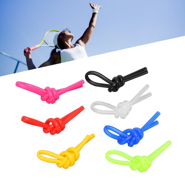 7 delar silikonvibrationsdämpare knut för tennisracketar, bra elasticitet, olika färger