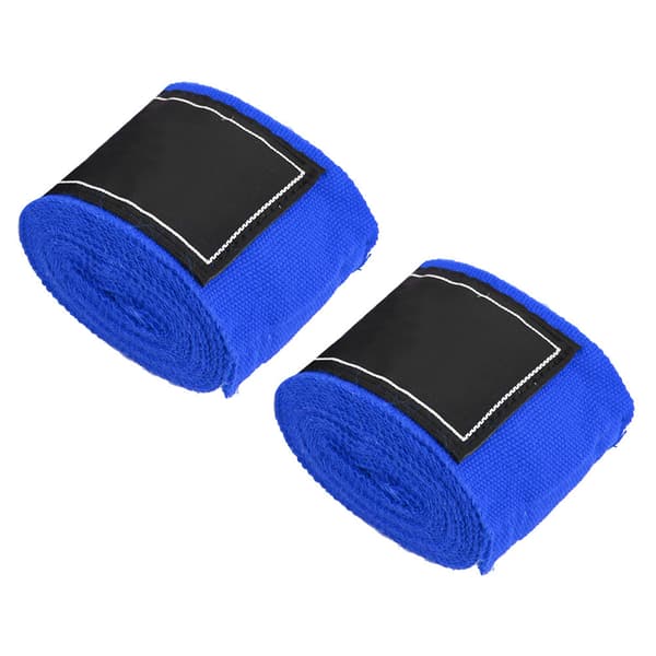 2 st boxningslindor 2,5 m elastiskt tyg Muay Thai MMA Taekwondo (blå)