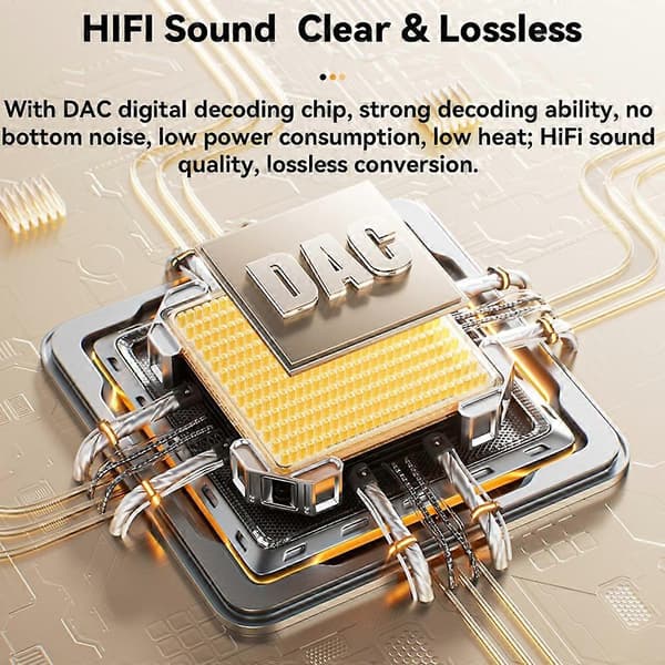 ESSAGER 12cm L-type Type-C hann til 3,5 mm hunn DAC Digital dekoder HiFi lydadapter