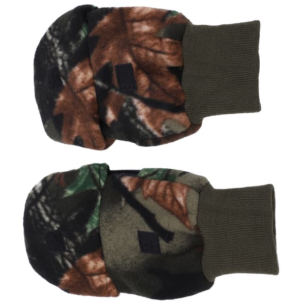 Tykk, holdbar, beskyttende vinterfiskehandske med eksponerede/foldede fingre.