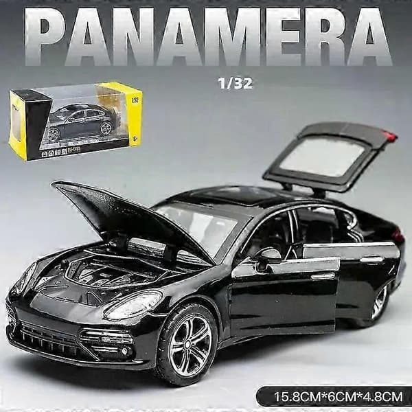 1:32 Porsche Panamera håndlavet metalmodelbil, en legetøjsbil til drenge.