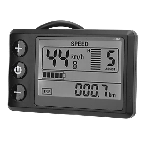 LCD-display Elscooter S866 24V 36V 48V 60V Kontrollpanel Vattentålig 6 stift