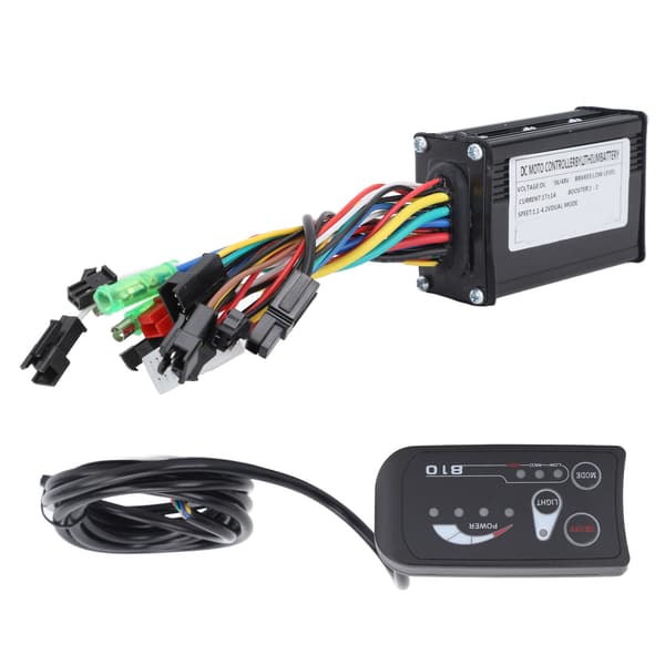 Elektrisk sykkelkontrollersett 3 moduser 17A med panel S810 for 250W-350W DC 36V 48V motor