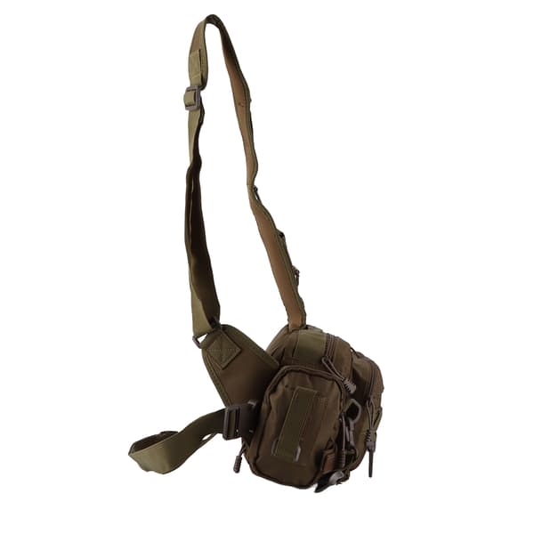 Fiskeredskapsväska, 600D Nylon, med bälte för utomhusfiske och cykling, Khaki