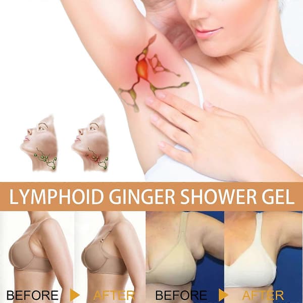 Eelhoe slankende showergel med ingefær og lymfesystem - renser huden