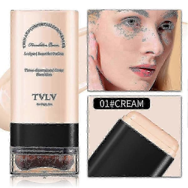TVLV Vattentät Raderbar Stick Foundation, Långvarig Återfuktande Concealer