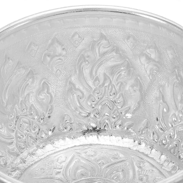 Traditionell thailändsk tennskål, tillverkad av silverlegering, 1 styck.