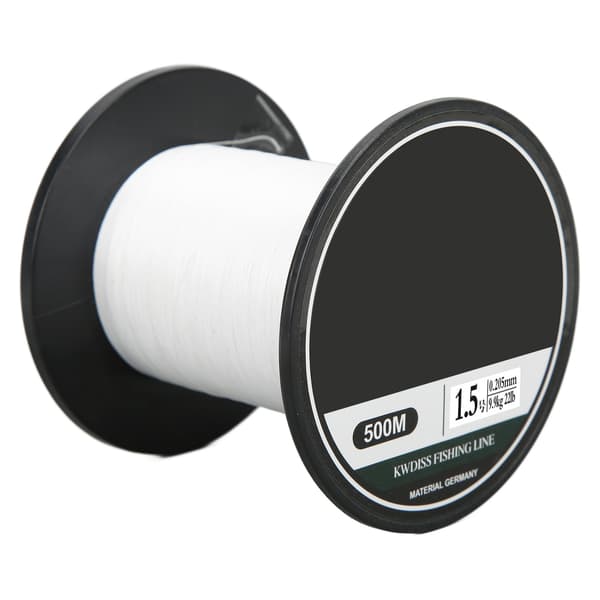 PE flätad fiskelina, 8 trådar, 500m, ultrastark multifilament för havsfiske, vit