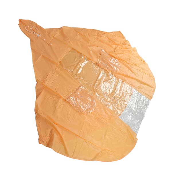 Lang elektrisk sykkelregnponcho med hette og speildeksel 4X oransje
