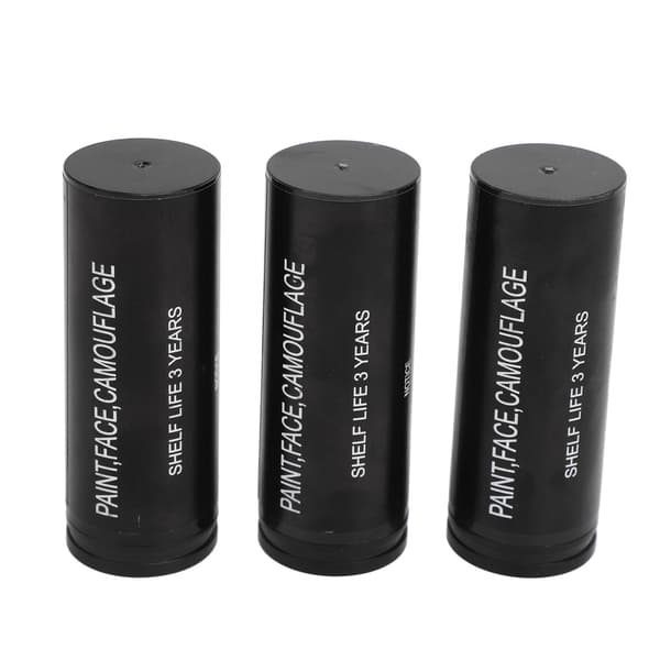 3 stk. Camouflage Ansigtsmaling Stick til Jagt, Langtidsholdbar, Nem at Vaske Af, Sort Øjenstift
