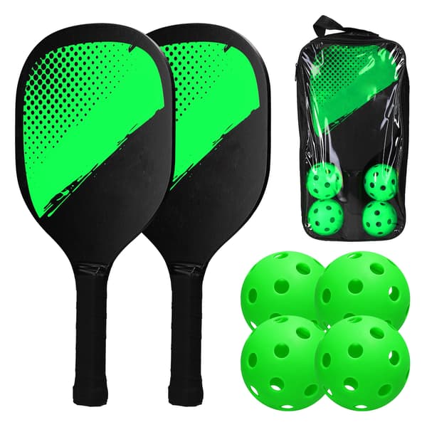 Pickleball-sæt med 2 bat, 4 bolde og bæretaske til mænd og kvinder
