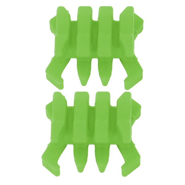Vibrationsdämpare i gummi för compoundbågsben i krabbform, grön, 1 par