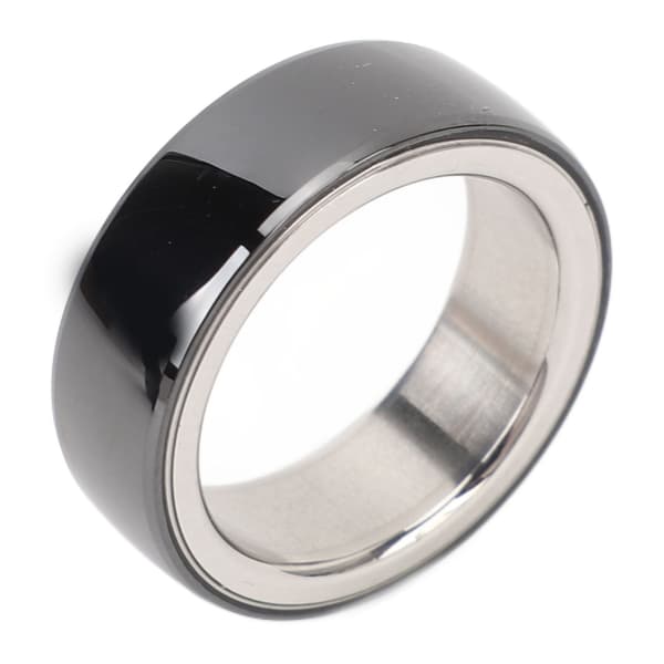 Smart Ring Søvnmonitor Temperatur Skritteller 23mAh Helse Tracker med Ladeetui Svart Nr. 18