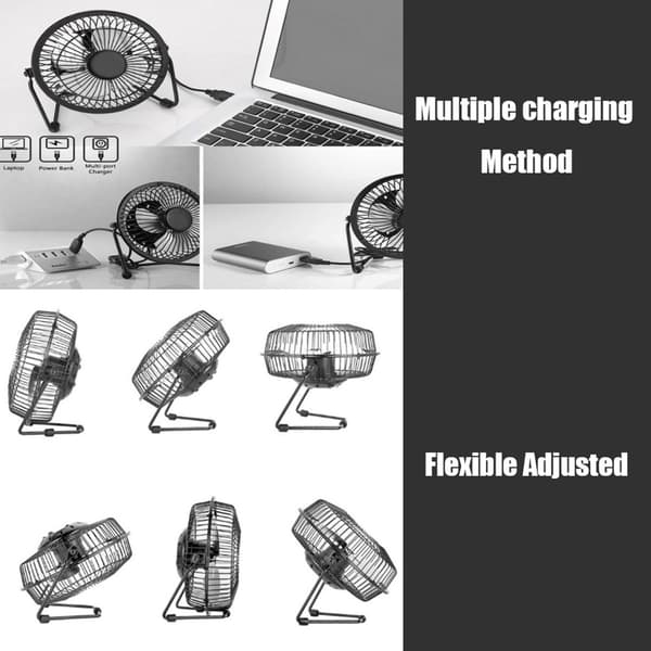 8-tommer 5V 2.5W/5W USB Solar Ventilator, Bærbart Jern til Udendørs Rejser