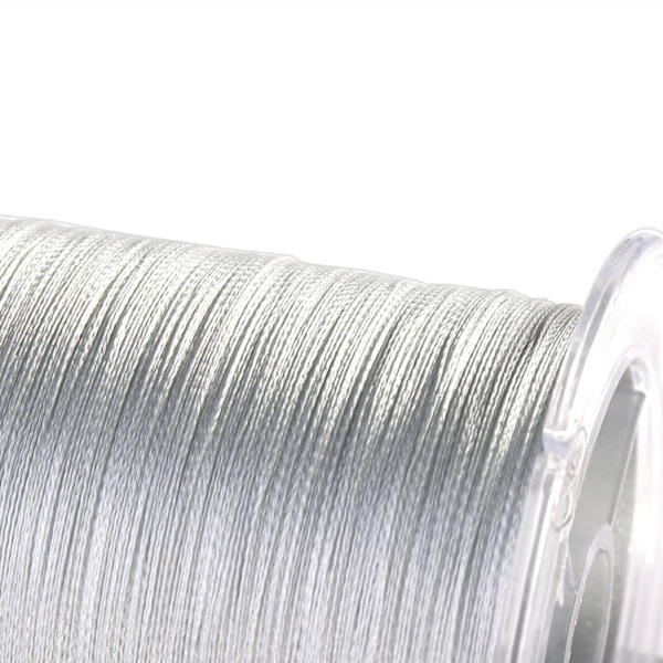 PE Multifilament Fiskelina, 4 Trådar, 300m, Grå, Superresistent