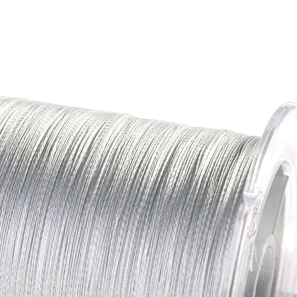 PE Multifilament Fiskesnøre, 4 Tråder, 300m, Grå, Supermotstandsdyktig