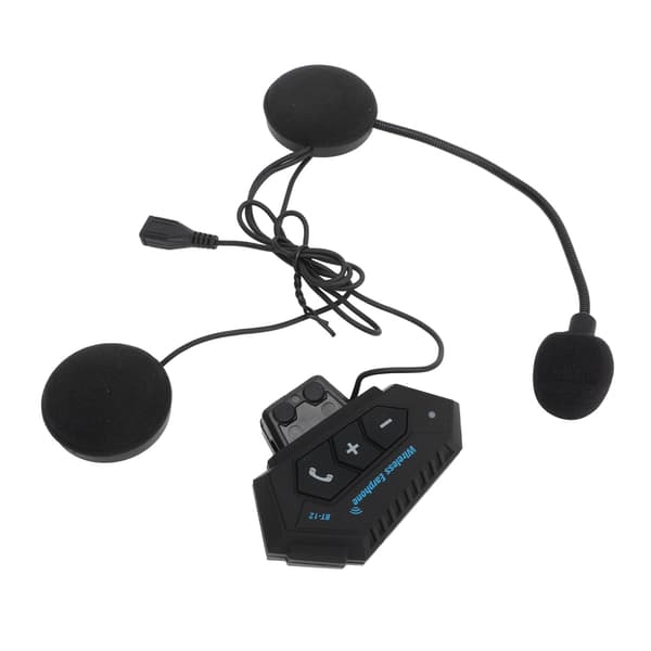 BT 12 Stereo Hjelm Headset med Anti-Interferens Mikrofon til Motorcykel og Cykling