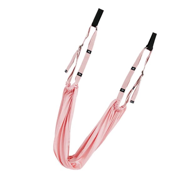 Benforlænger til døråbning med ringe, elastisk polyester-bomuldsbånd til lemmernes muskeløvelser, pink