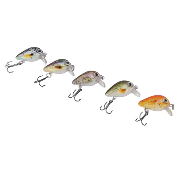 Kit med 5 Mini Crankbait Fiskedrag med Låda för Sötvatten och Saltvatten, Typ 2
