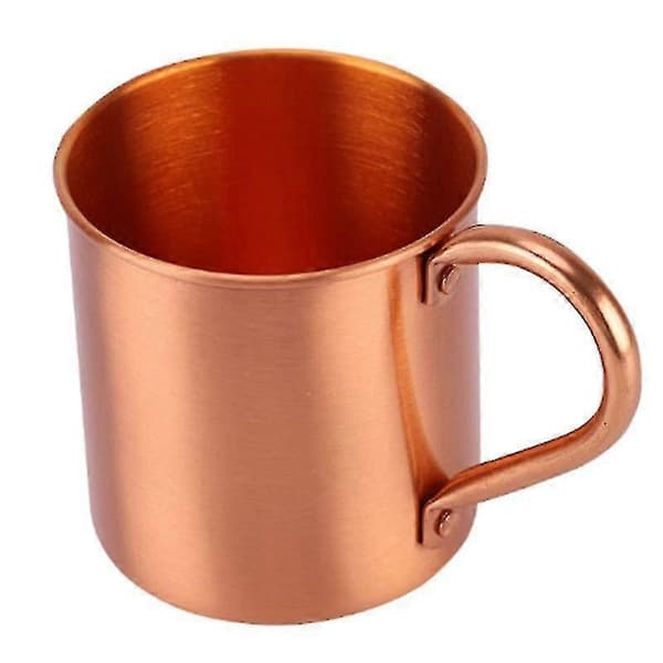 Solidt kobberkrus, minimalistisk design, med håndtag