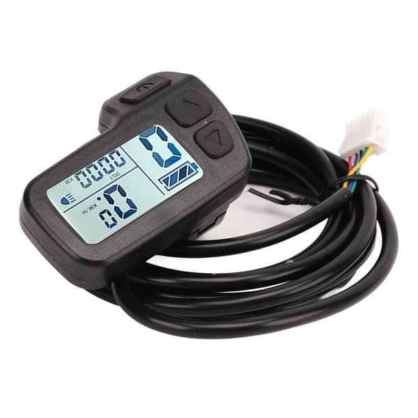 LCD-skjerm for 24V 36V 48V elektrisk sykkel, universell speedometer, SM-kontroll.